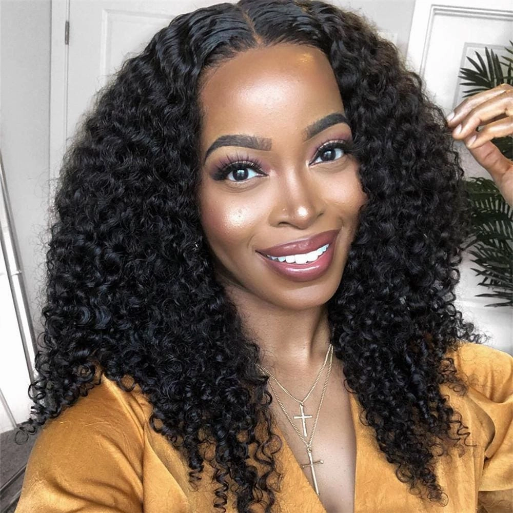 13x6 Skin Melt Lace Front Curly Human hair Wig