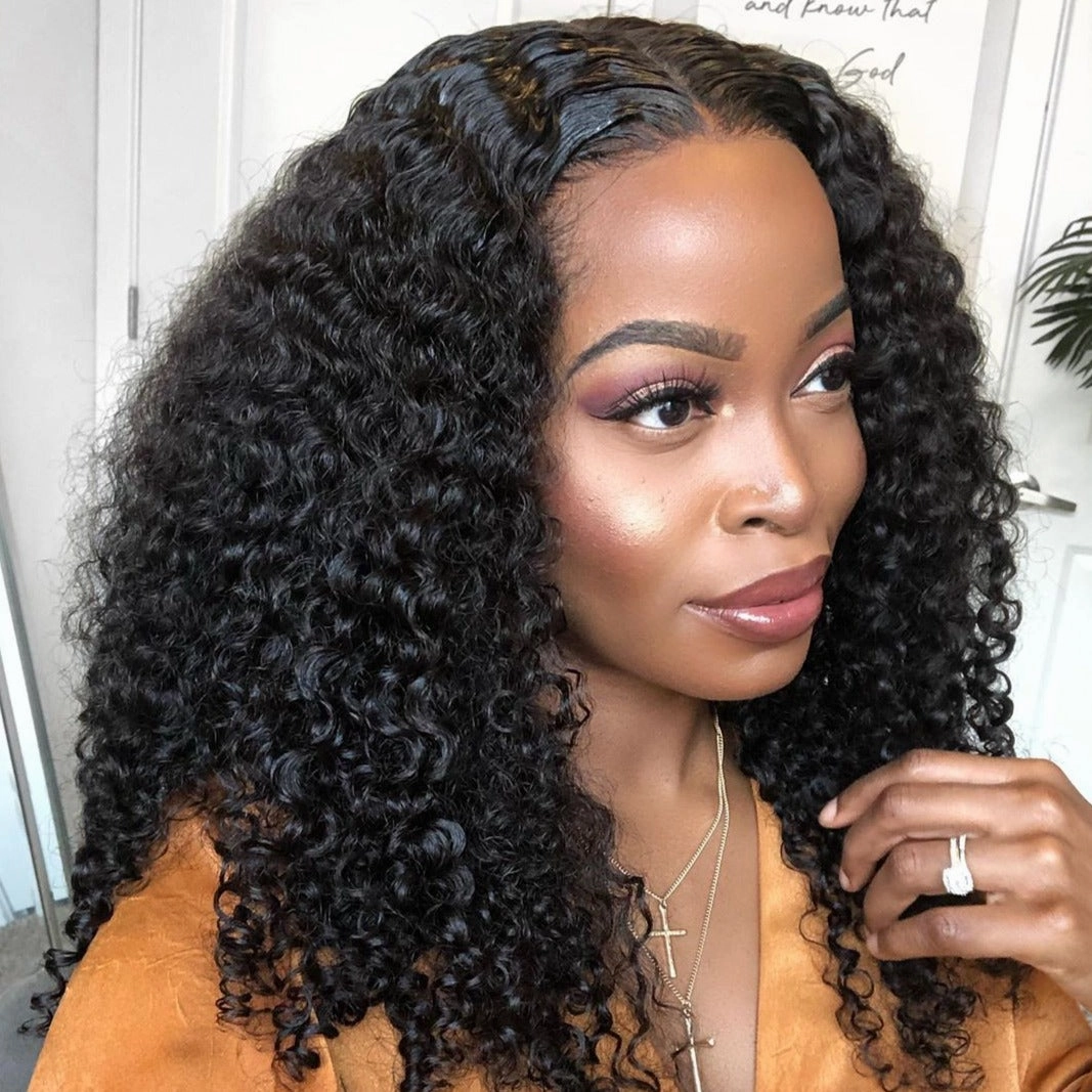 13x6 Skin Melt Lace Front Curly Human hair Wig