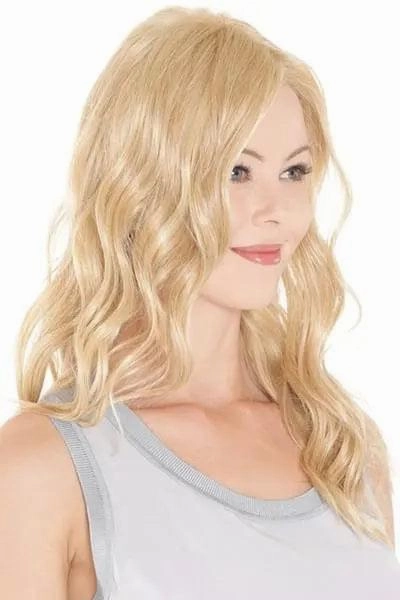 18" Wavy Heat Resistant Fibre Lace Front Mono Hairpiece Topper