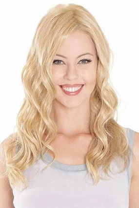 18" Wavy Heat Resistant Fibre Lace Front Mono Hairpiece Topper