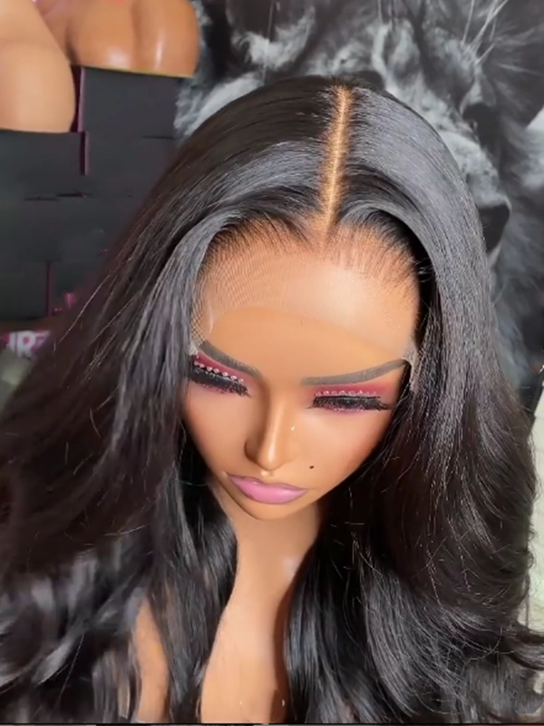 24hrs shipping Undetectable 360 HD Lace Virgin Human Hair Body Wave Black Color Wigs NCF120