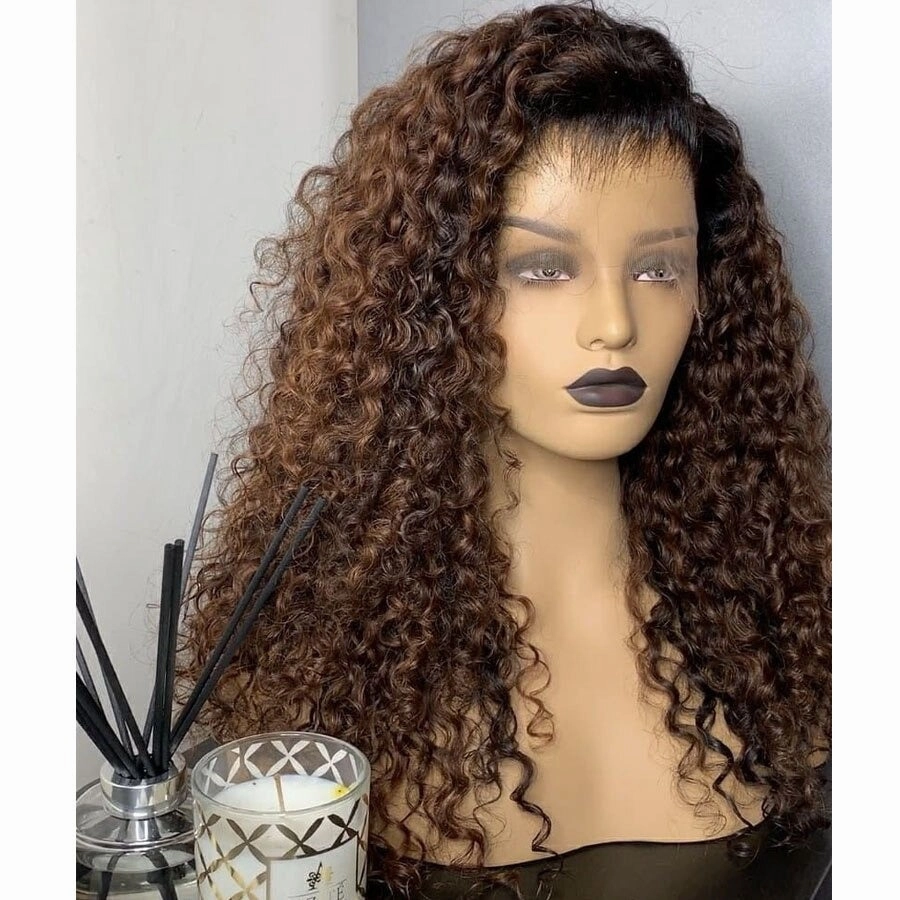 {50% Off} Ombre Brown Colored 13X6 Skin Melt Lace   Delicate Hairline Frontal Wig