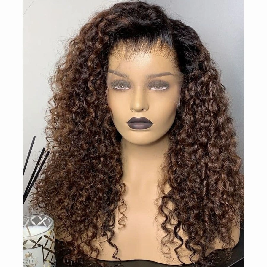 {50% Off} Ombre Brown Colored 13X6 Skin Melt Lace   Delicate Hairline Frontal Wig