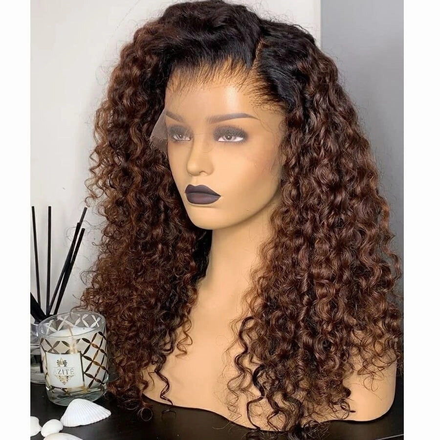 {50% Off} Ombre Brown Colored 13X6 Skin Melt Lace   Delicate Hairline Frontal Wig