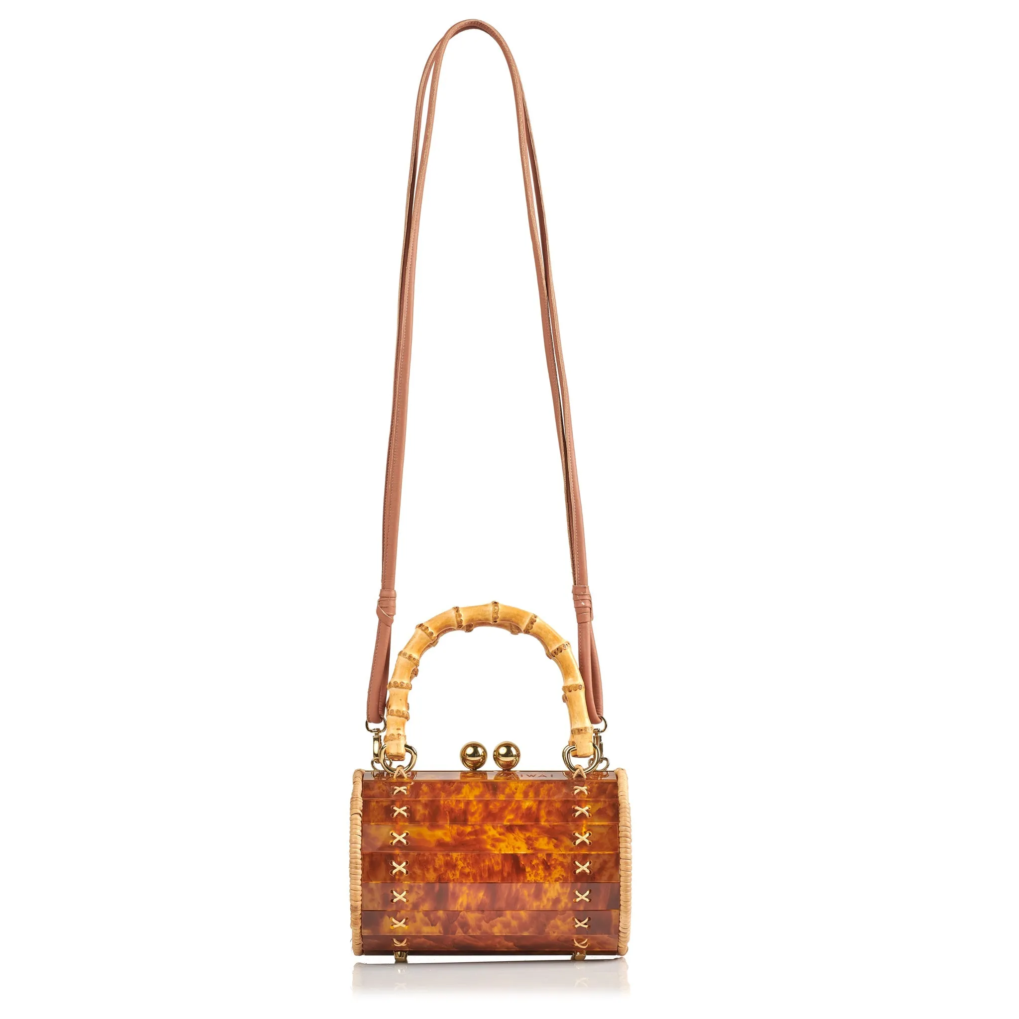 Alix Gold Bamboo Bag Turtle