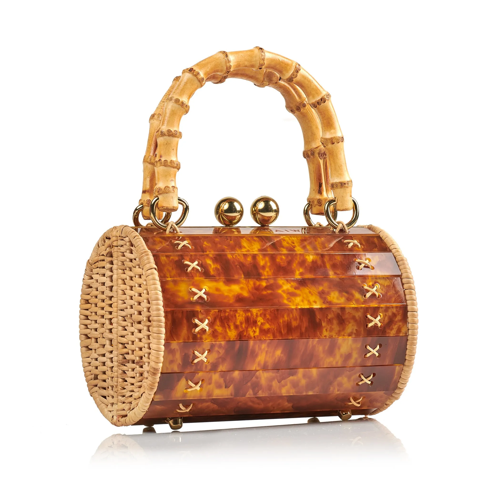 Alix Gold Bamboo Bag Turtle