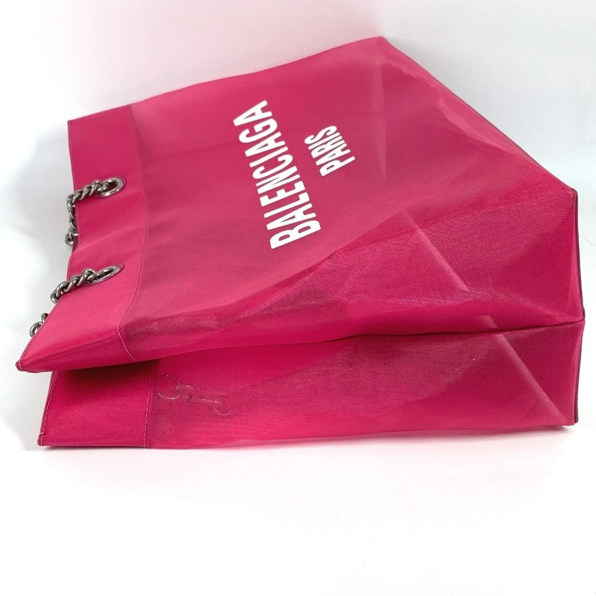 Balenciaga pink Polyester Leather Shoulder Bag Tote Bag (Pre-Owned)