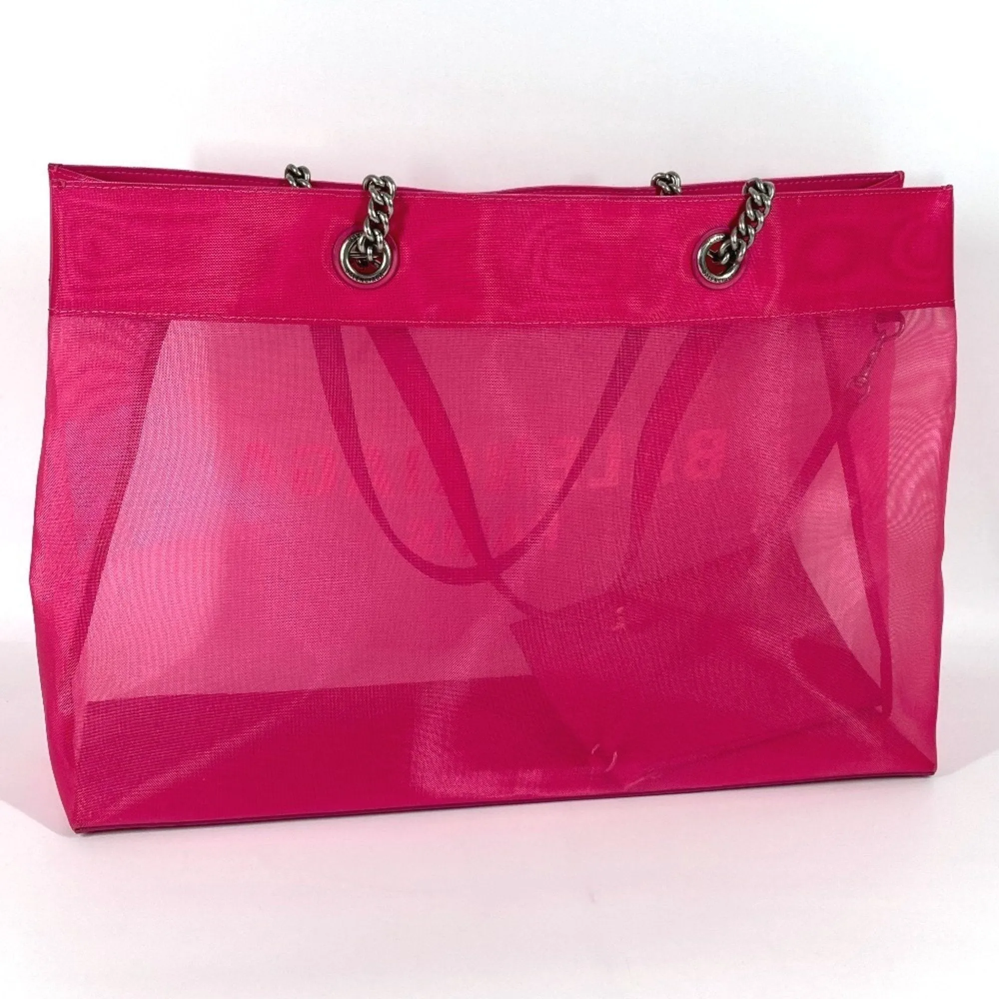 Balenciaga pink Polyester Leather Shoulder Bag Tote Bag (Pre-Owned)