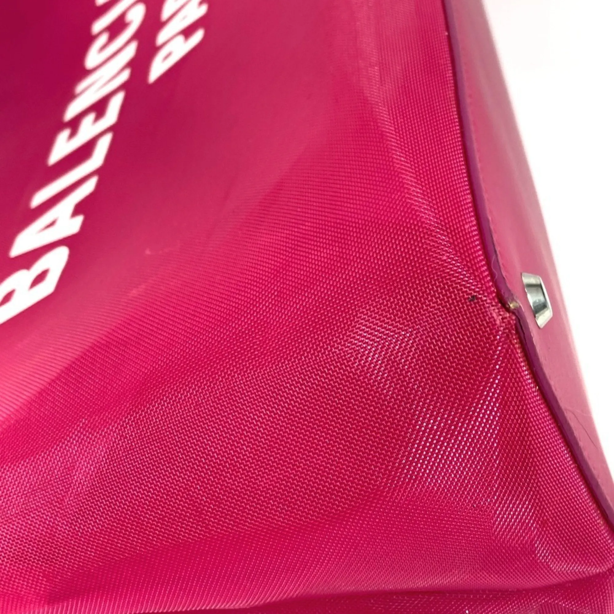 Balenciaga pink Polyester Leather Shoulder Bag Tote Bag (Pre-Owned)