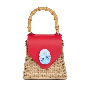 Bebel Rattan Bag Red