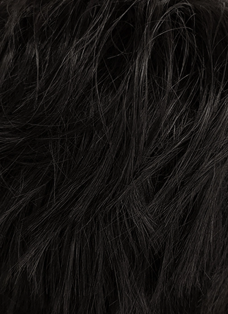 Black Straight Pixie Lace Front Synthetic Men's Wig LF1312B