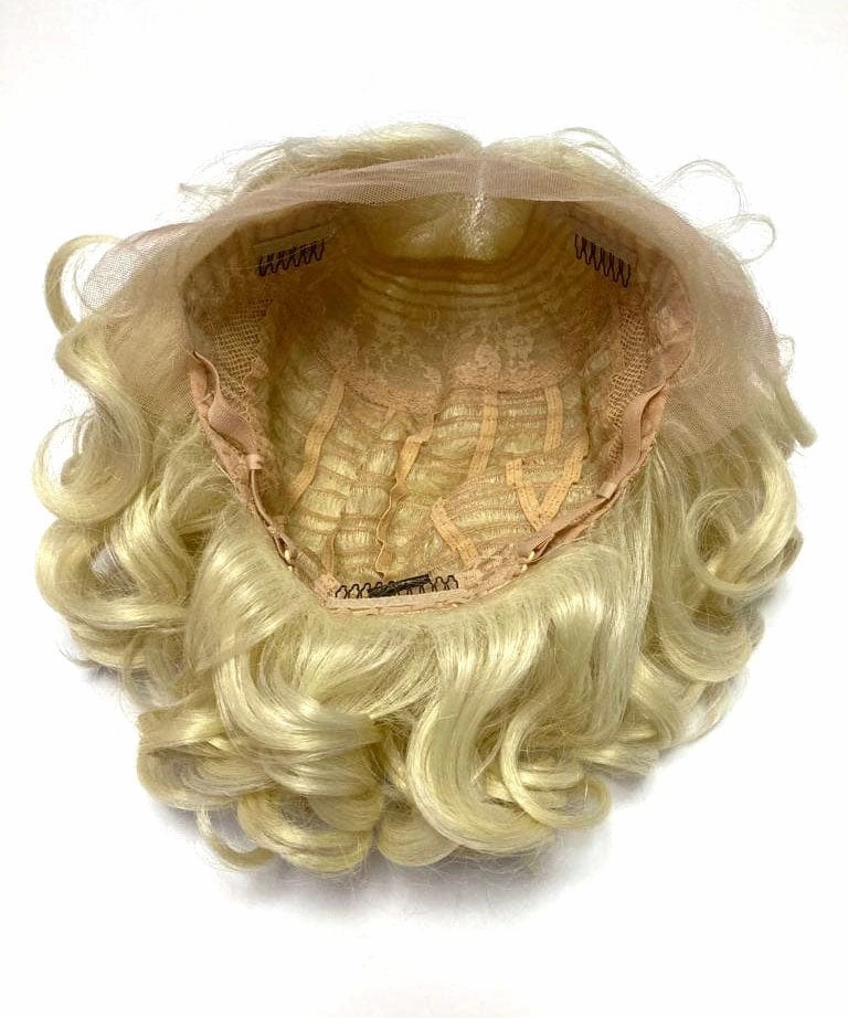 Blonde pinup wig, lace front, vintage style: Marilyn