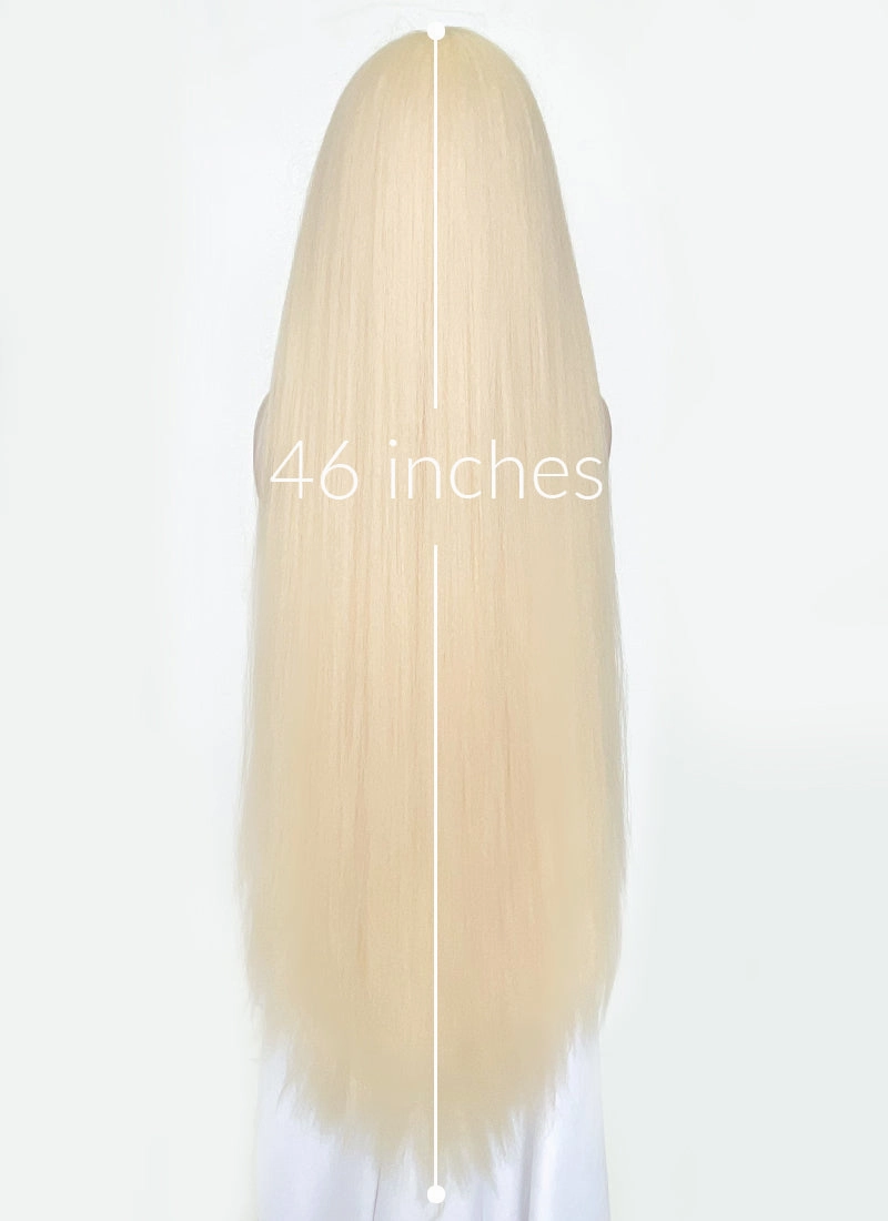 Blonde Yaki Straight Synthetic Hair Wig NS433