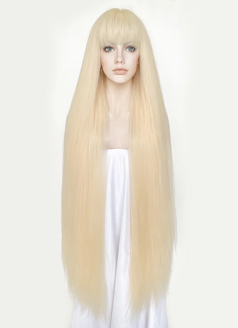 Blonde Yaki Straight Synthetic Hair Wig NS433