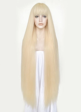 Blonde Yaki Straight Synthetic Hair Wig NS433