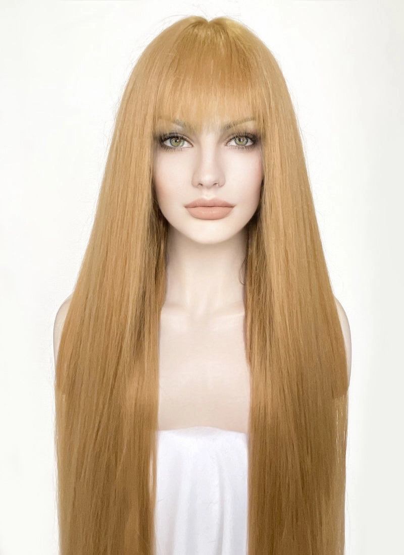 Blonde Yaki Straight Synthetic Hair Wig NS434
