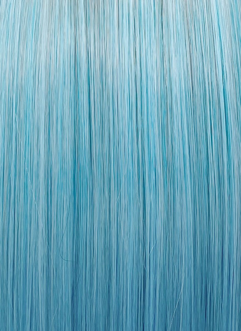 Blue With Dark Roots Straight Bob Synthetic Hair Wig NS487