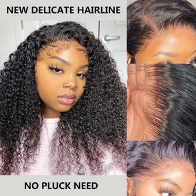 Boutique Skin Melt Lace   Delicate Hairline Frontal Wig Curly