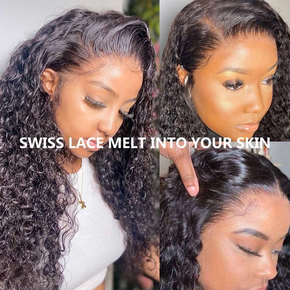 Boutique Skin Melt Lace   Delicate Hairline Frontal Wig Curly