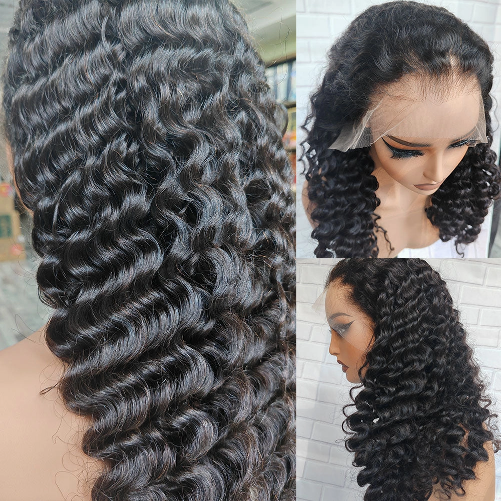 Boutique Skin Melt Lace   Delicate Hairline Frontal Wig Deep Wave