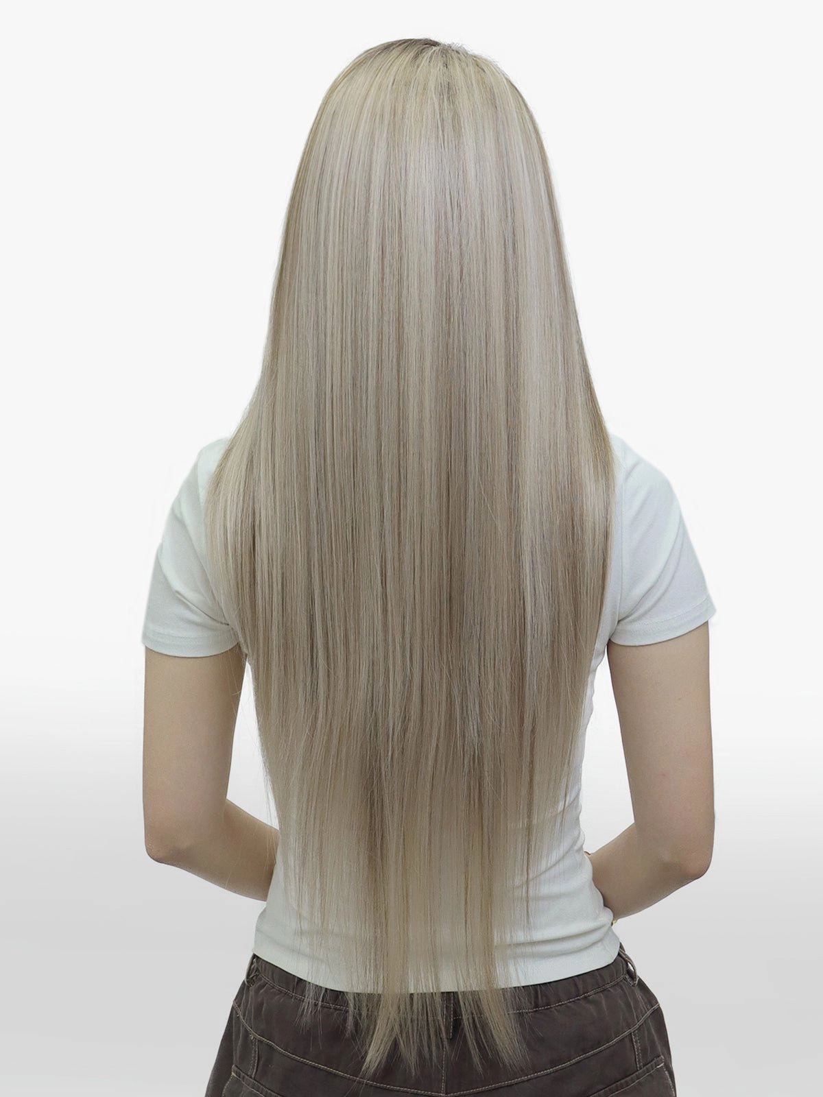 Brenda Collection-Alexa Pre-Cut 9*6 lace front wig Glueless futura Fiber lace Wig Brown creamy highlight 26inches