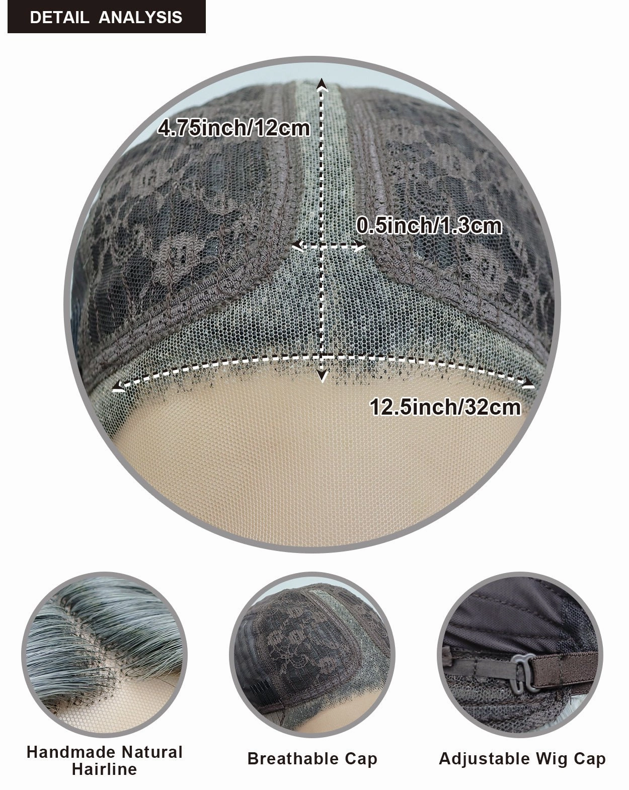 Brenda Collection-Bonnie Ashy Grey T Parting with rooting Natural Glueless Lace Front Wig-TK115-2433