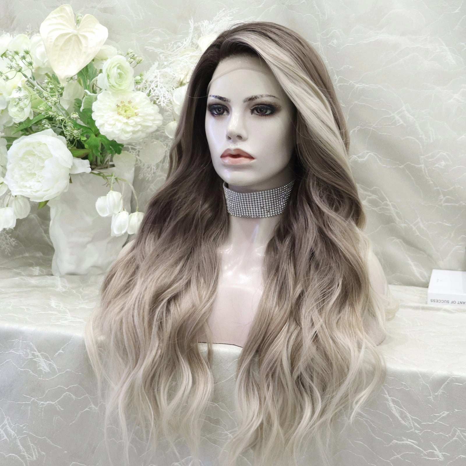 Brenda Collection-Shannon Ombre Ash Brown to Blonde Body Wave 13*4 Lace Front Wig