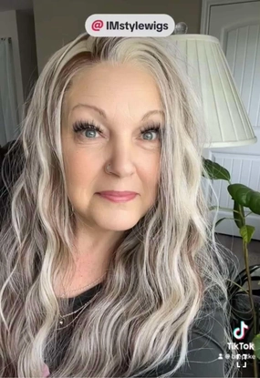 Brenda Collection-Tosha New Blonde and Brown highligh Curly 26inches 13*4 Free Parting lace Front wig
