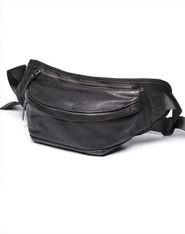 Brown MENS LEATHER 8 inches FANNY PACK Black Chest Bag BUMBAG Bag WAIST Bag For Men