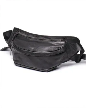 Brown MENS LEATHER 8 inches FANNY PACK Black Chest Bag BUMBAG Bag WAIST Bag For Men