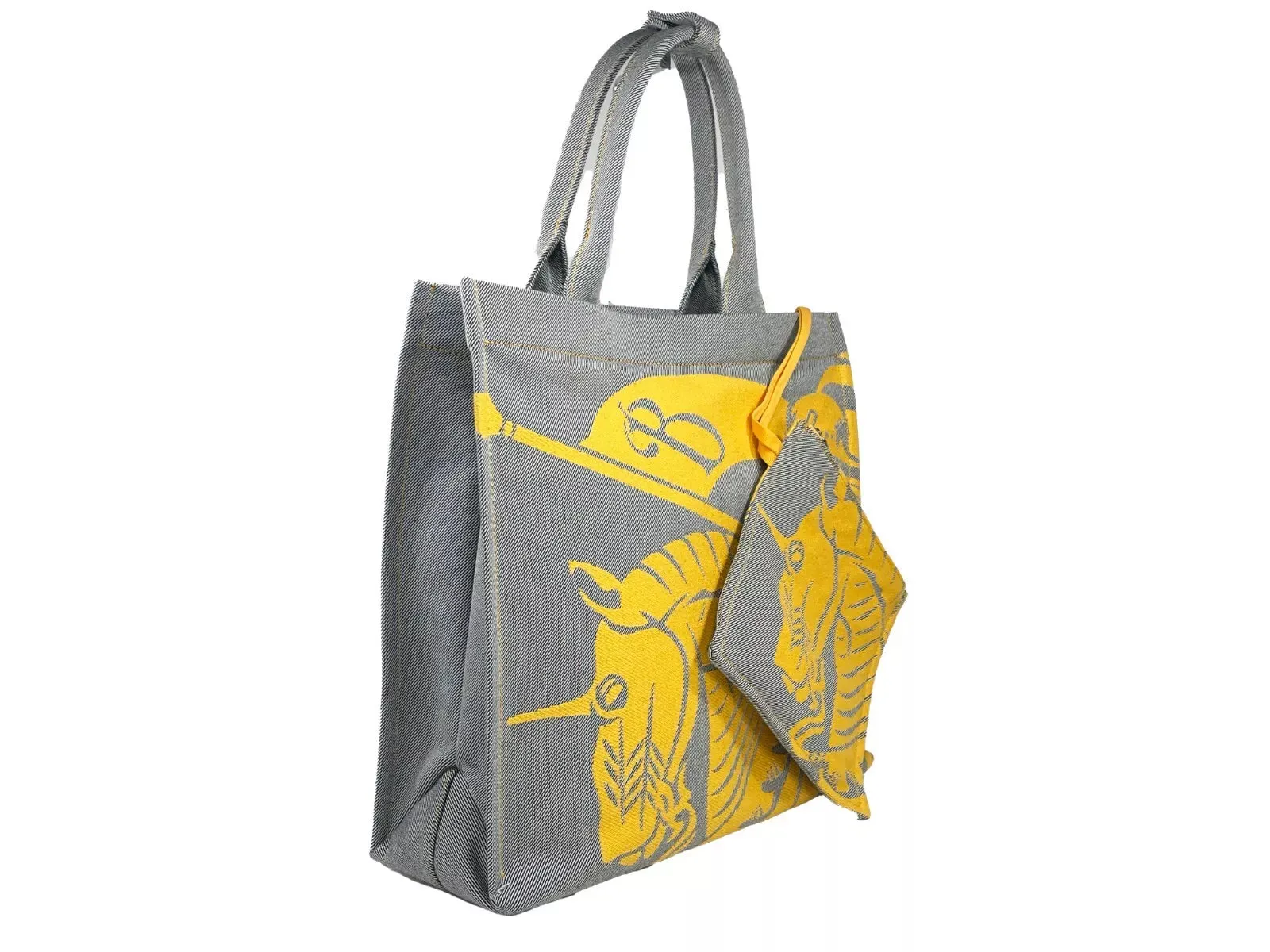 Burberry EKD Canvas Tote Bag With Coin Pouch Sunflower Women's