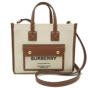 Burberry Freya  Canvas Tote Bag (Pre-Owned)
