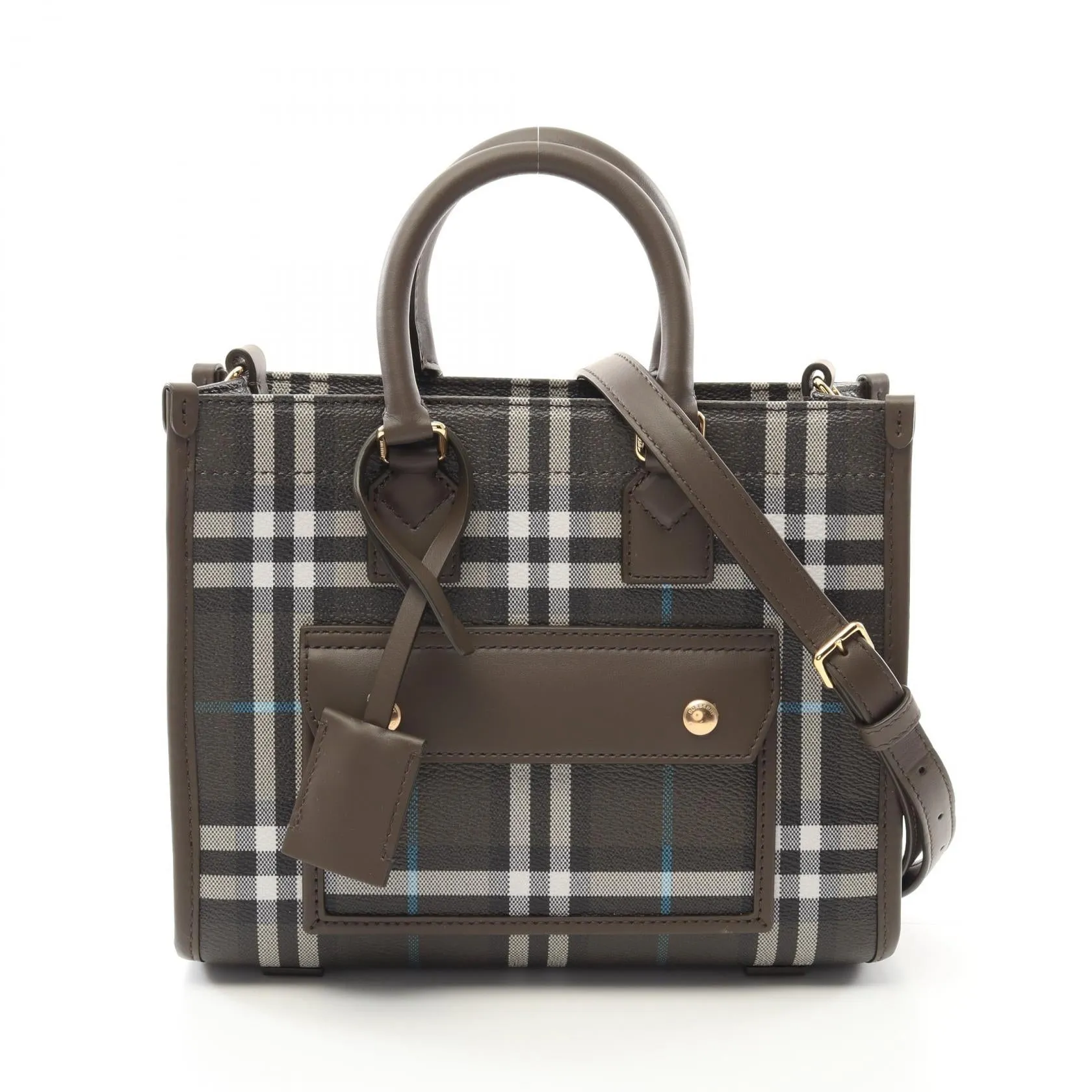 Burberry Freya Tote Bag PVC Canvas Leather