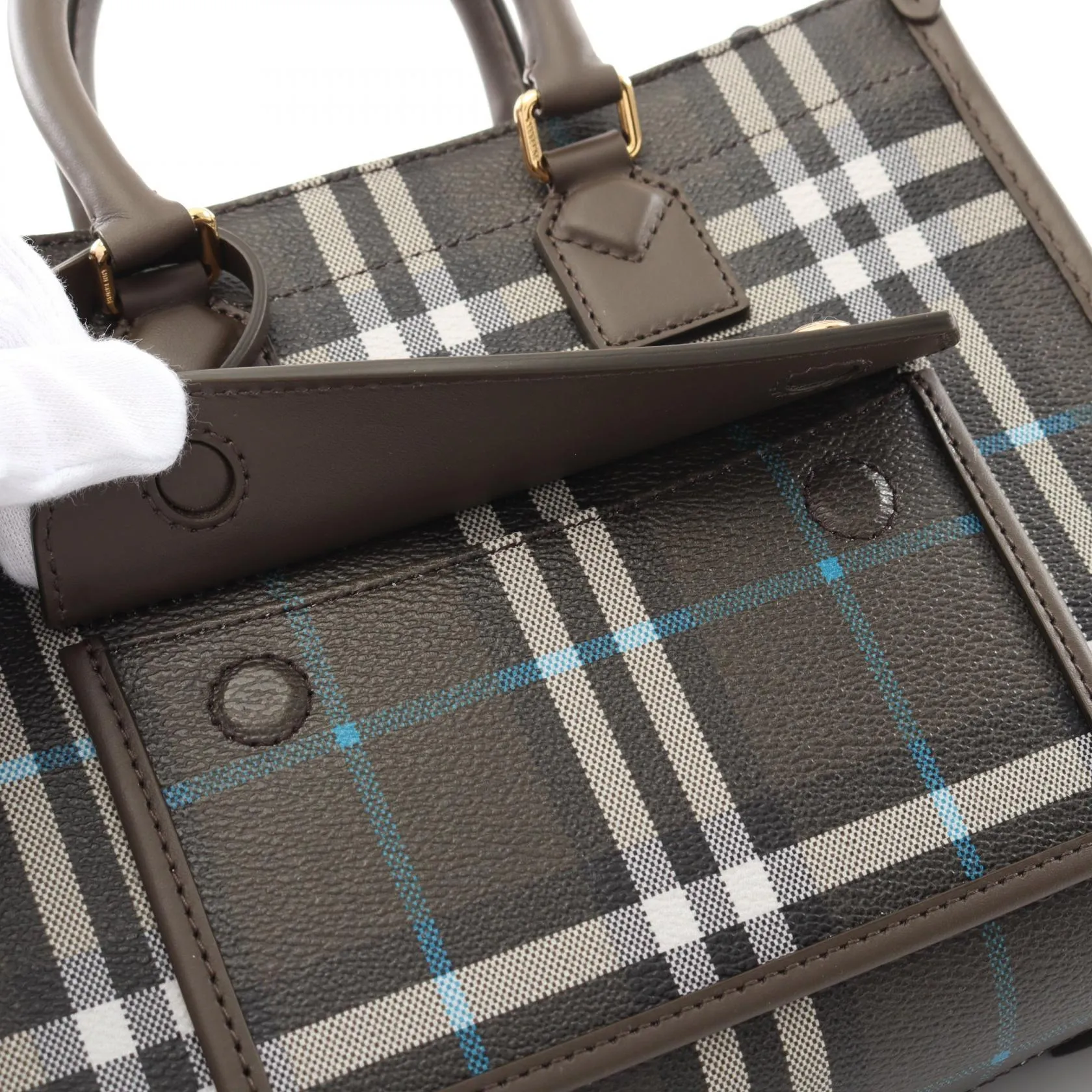 Burberry Freya Tote Bag PVC Canvas Leather