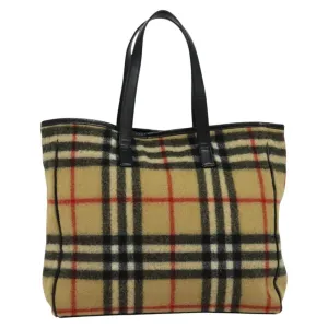 Burberry Nova Check Wool Tote Bag (Pre-Owned)