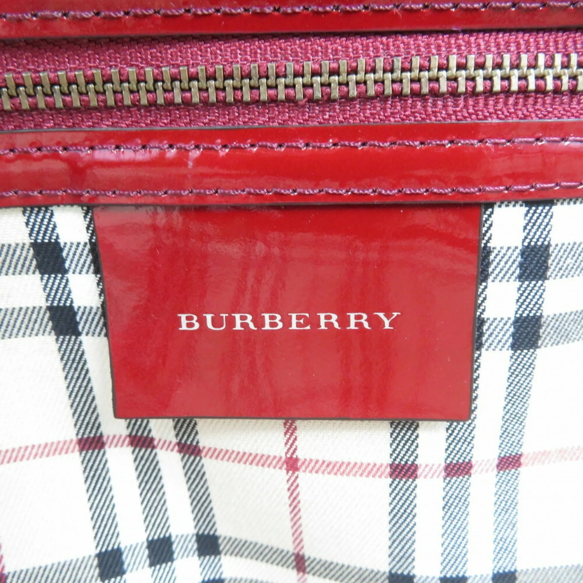 Burberry  Patent Leather Tote Bag (Pre-Owned)