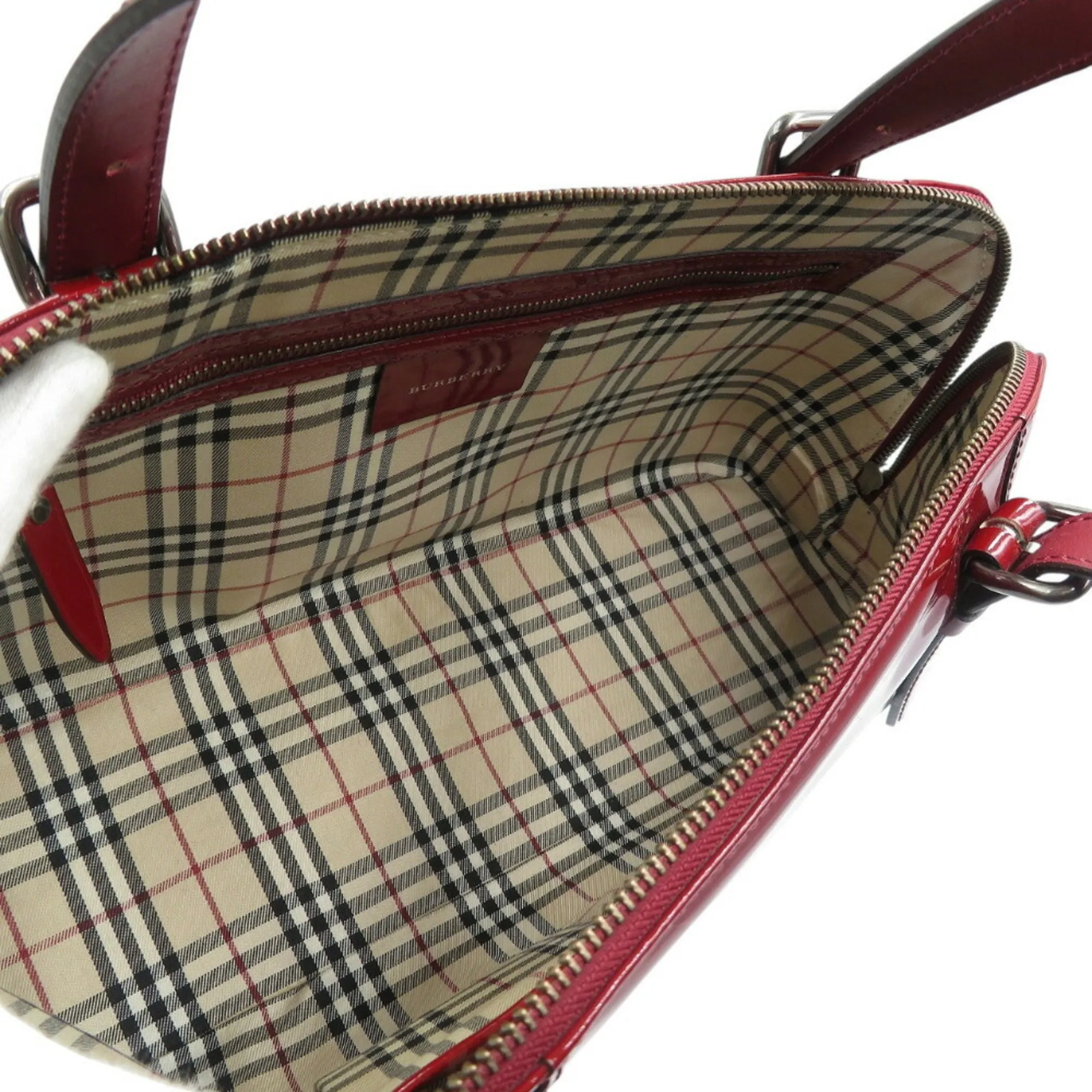 Burberry  Patent Leather Tote Bag (Pre-Owned)