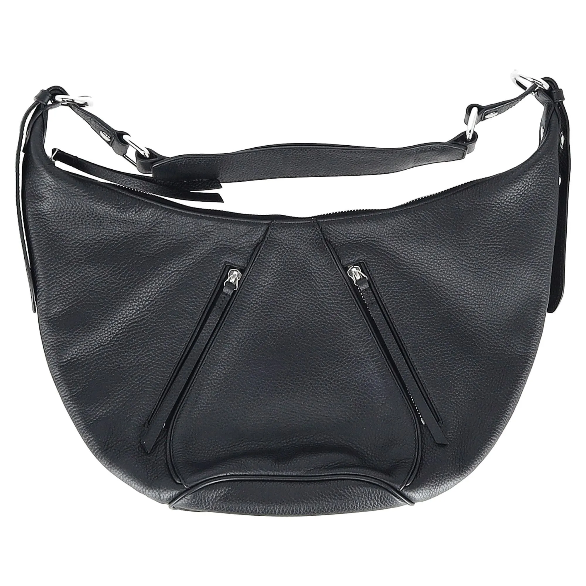 By Far Story Hobo Shoulder Bag in Black Leather