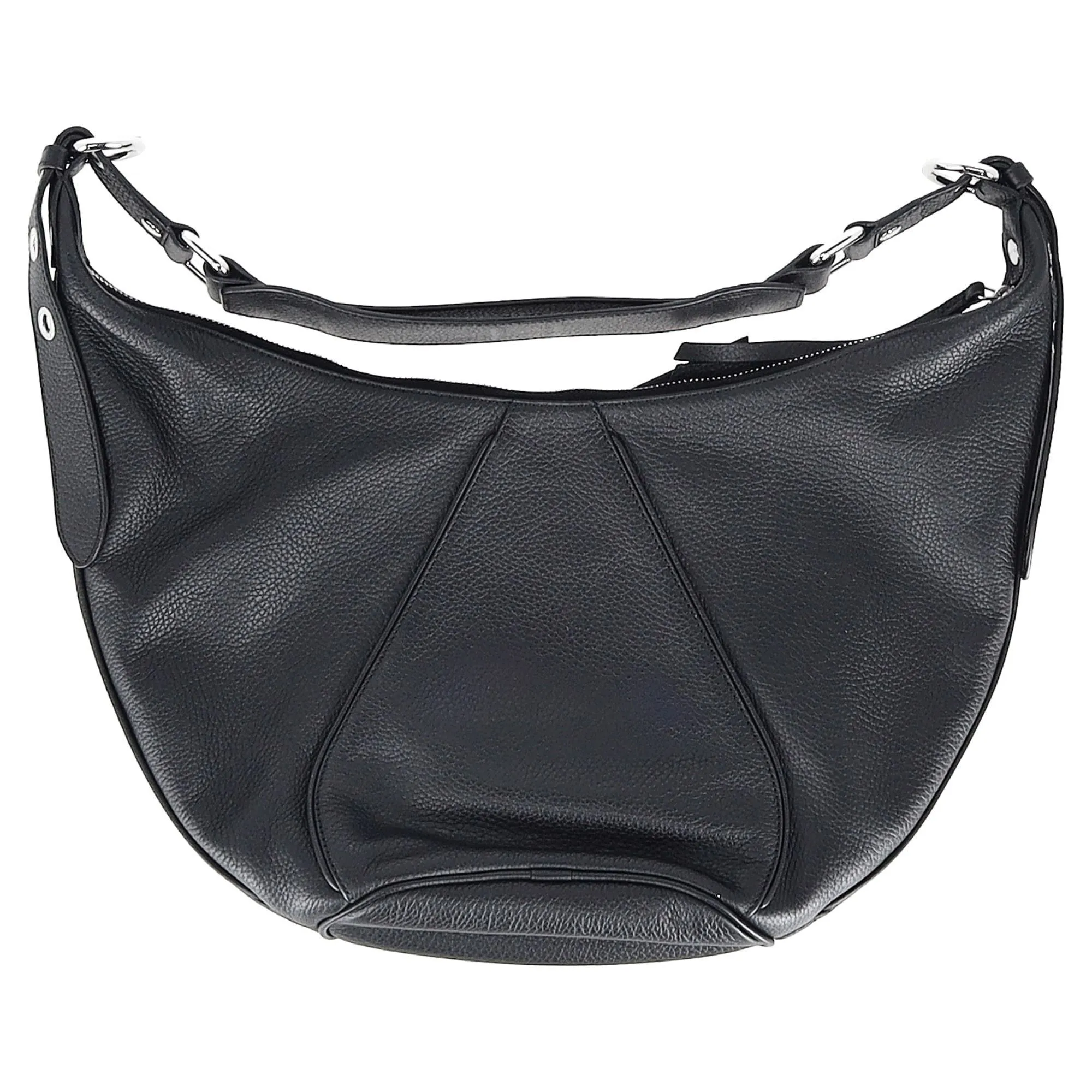 By Far Story Hobo Shoulder Bag in Black Leather