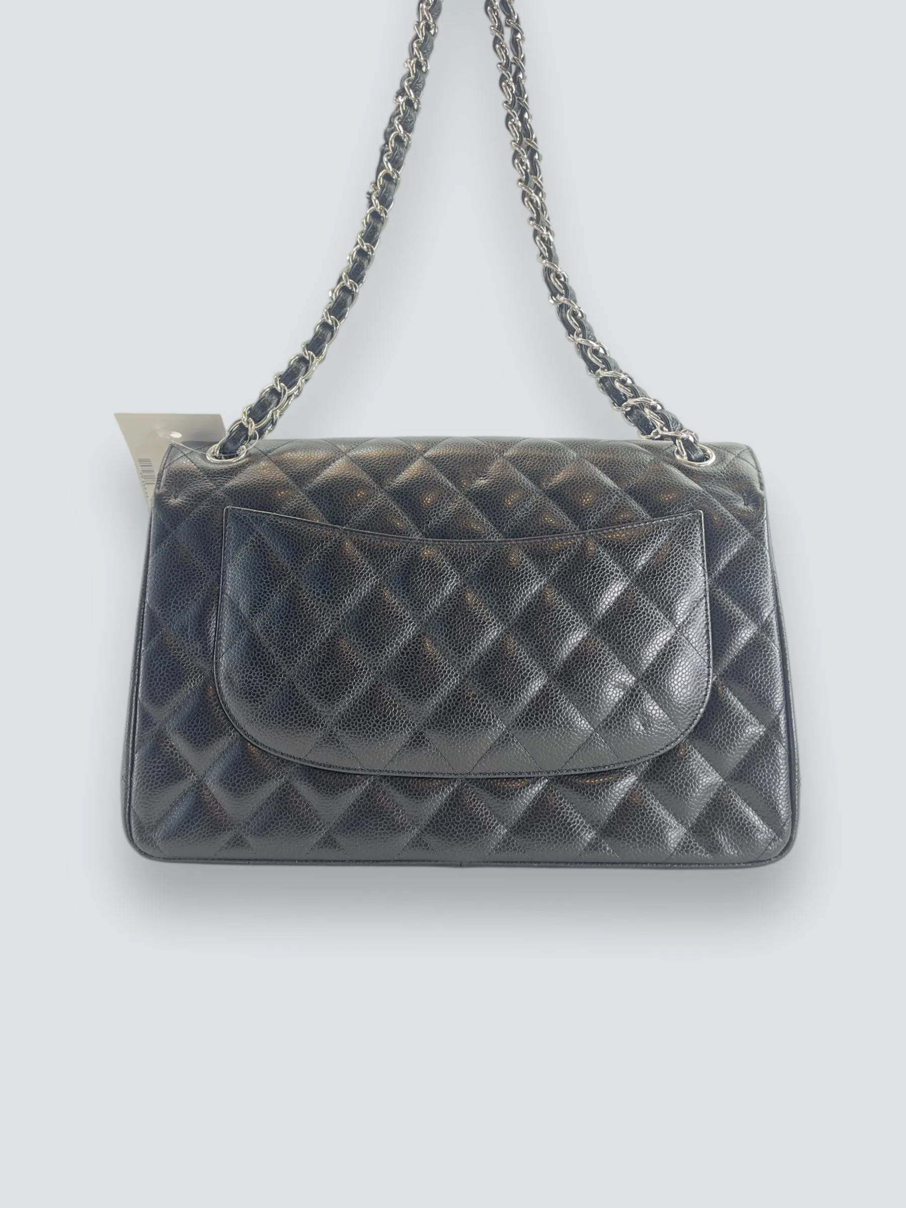 Chanel Black Caviar Leather Jumbo Double Flap