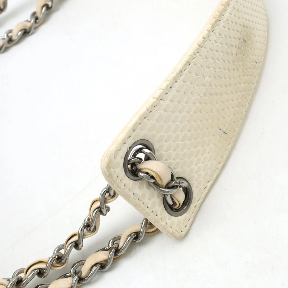 CHANEL Chanel Cocomark Wrapped Chain Bag One-Shoulder Shoulder Bag Cotton Canvas Pearson Ivory White Blumin