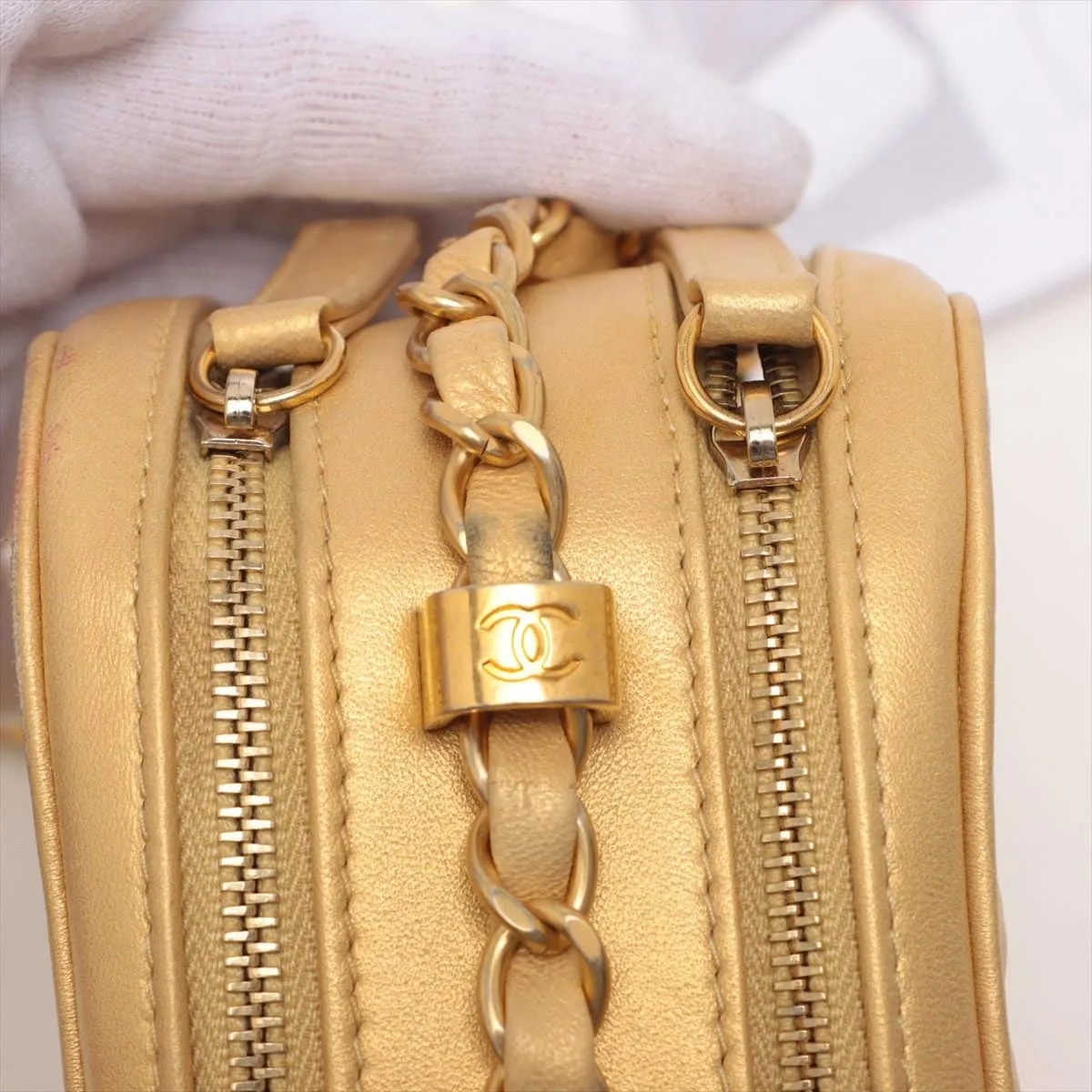 Chanel Coco Charm Chain Shoulder Bag Gold Gold  20th
