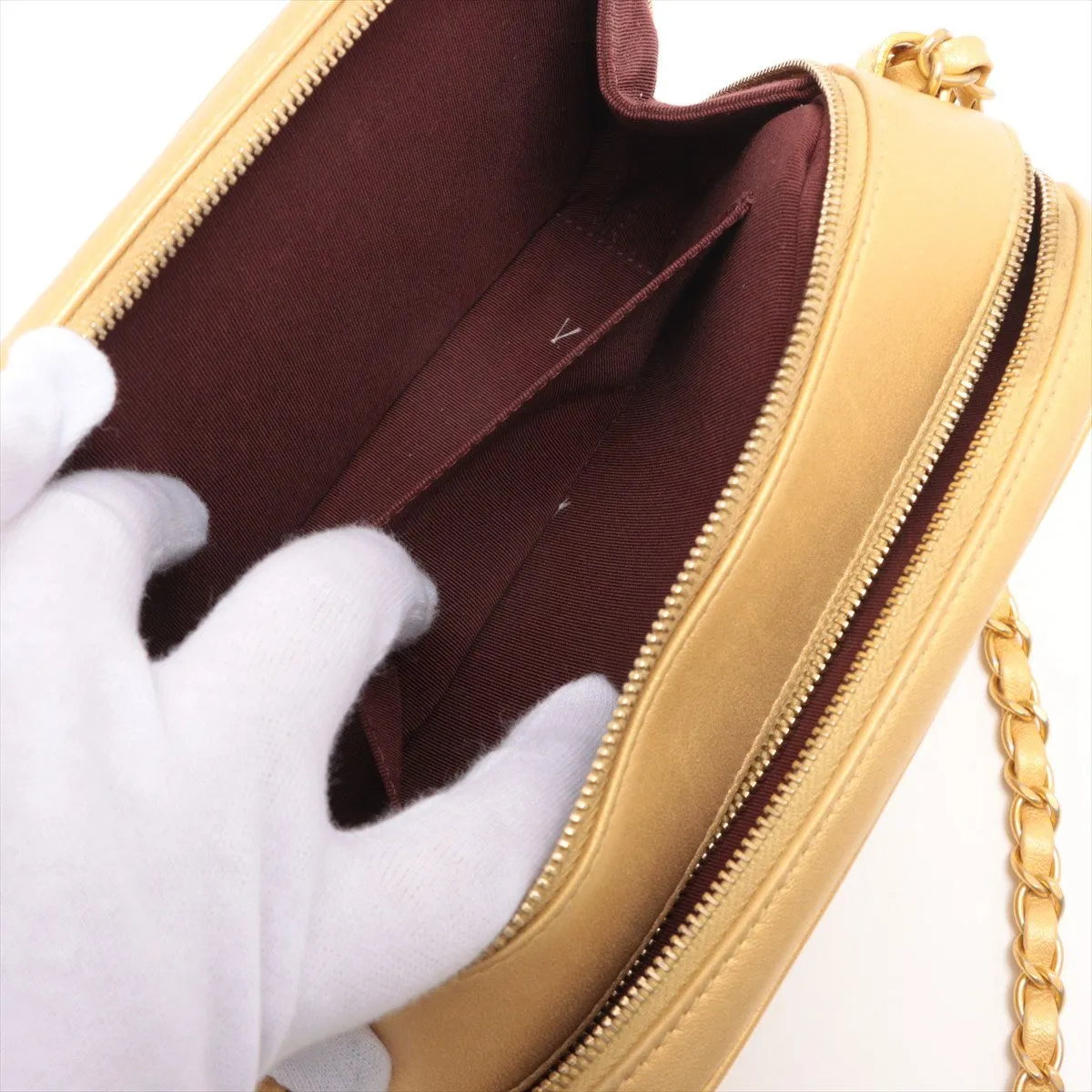 Chanel Coco Charm Chain Shoulder Bag Gold Gold  20th