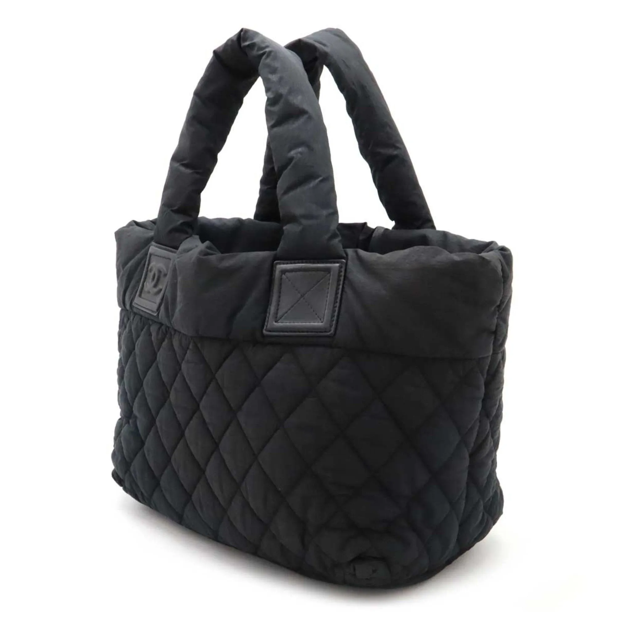 Chanel Coco Cocoon Nylon Leather Handbag Tote Bag (Pre-Owned)