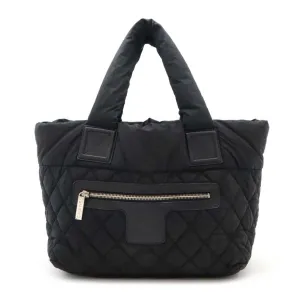 Chanel Coco Cocoon Nylon Leather Handbag Tote Bag (Pre-Owned)