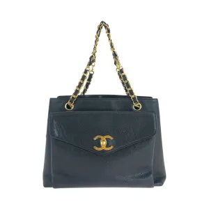 Chanel Grained Calfskin Shoulder Bag Tote Bag (Pre-Owned)