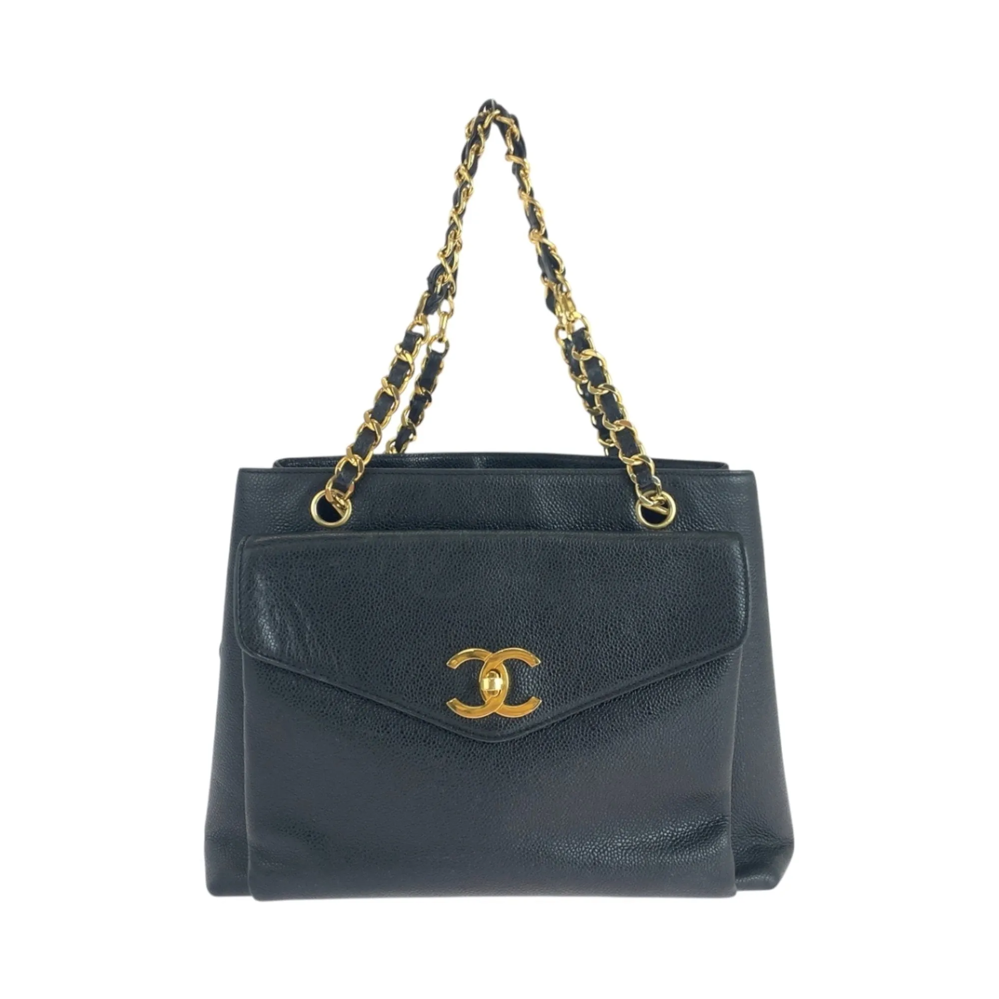 Chanel Grained Calfskin Shoulder Bag Tote Bag (Pre-Owned)