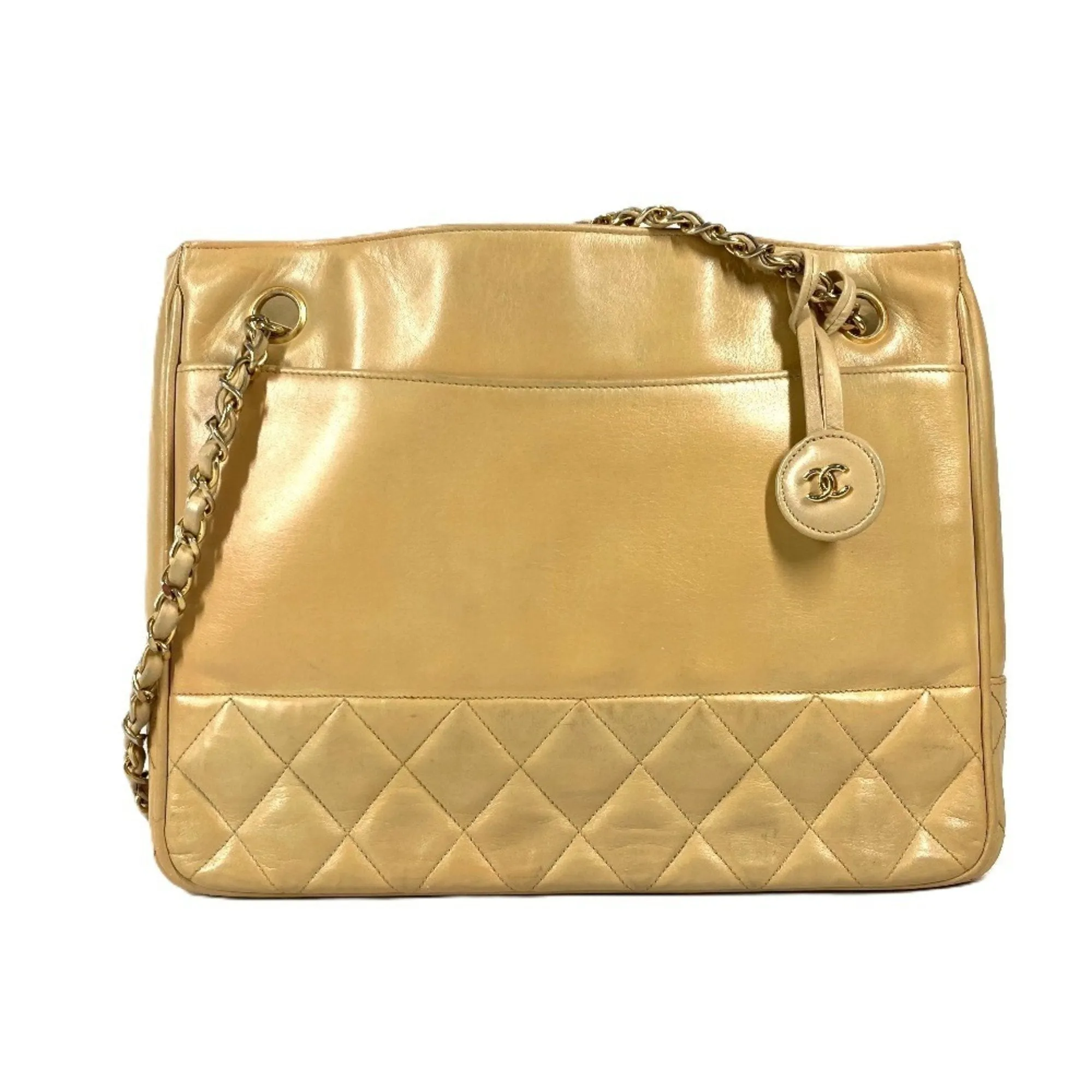 Chanel Leather Shoulder Bag Tote Bag (Pre-Owned)