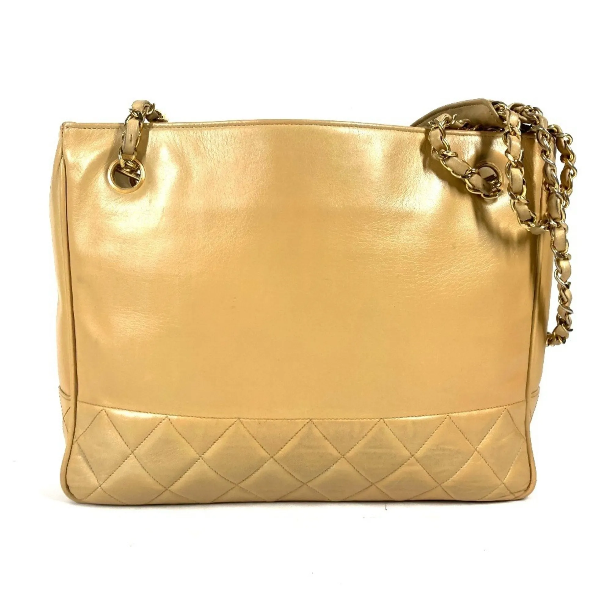 Chanel Leather Shoulder Bag Tote Bag (Pre-Owned)