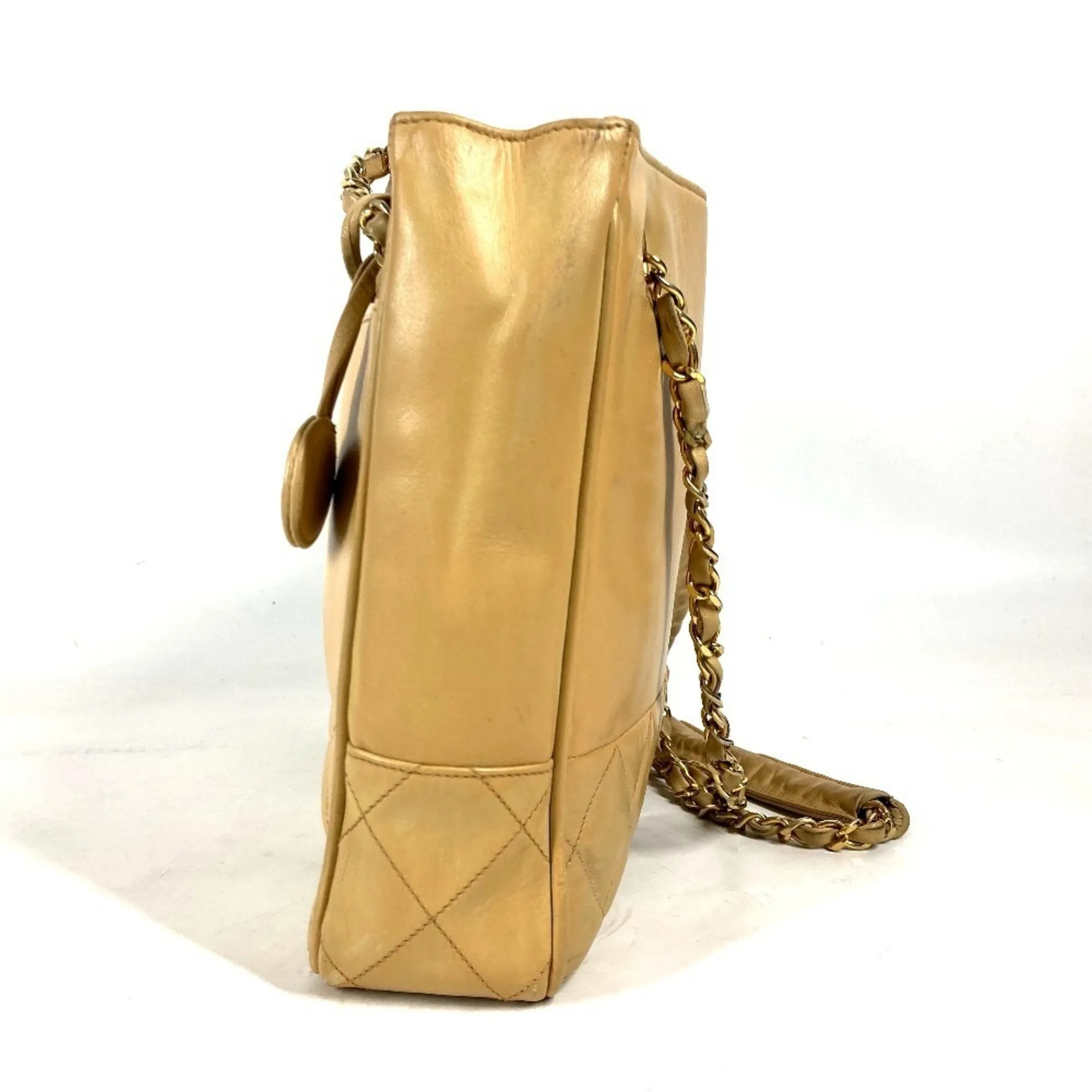 Chanel Leather Shoulder Bag Tote Bag (Pre-Owned)